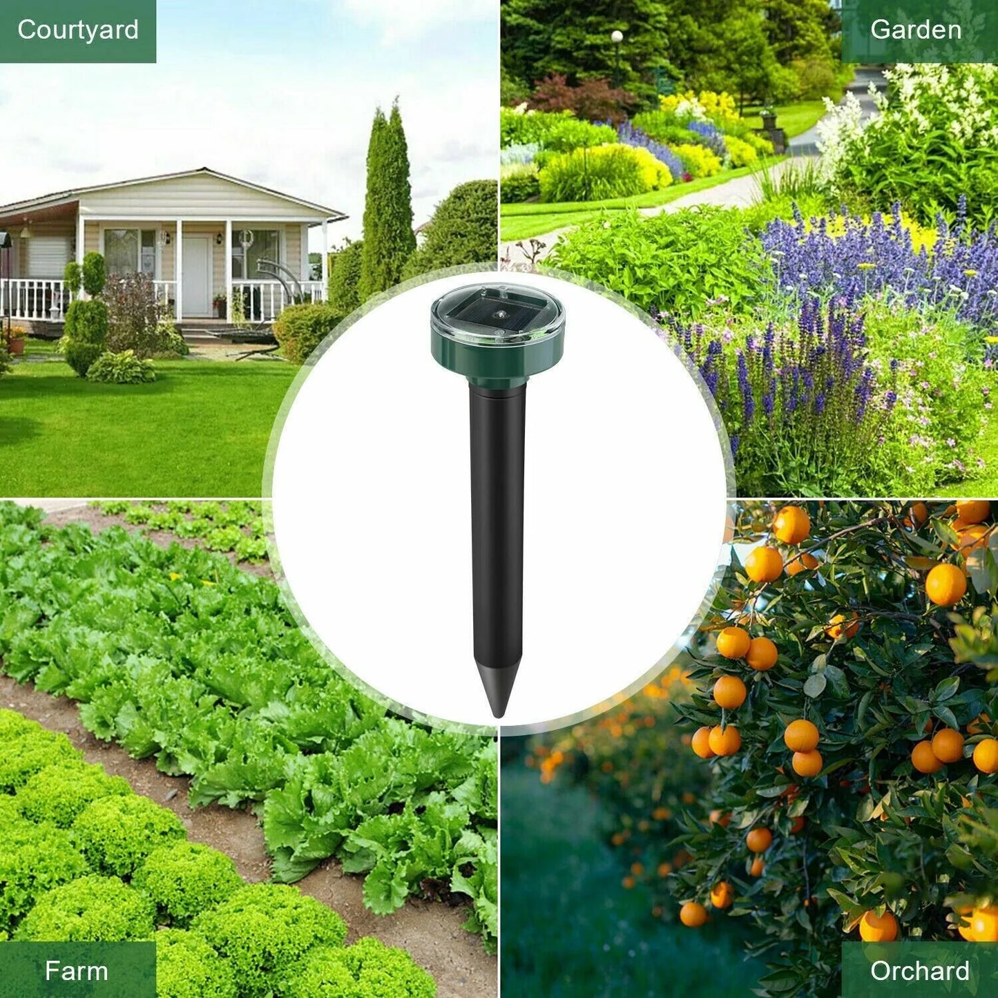 Solar-Powered Ultrasonic Pest Repeller 2-Pack - Moles, Mice, Rodents - Solar-Powered Ultrasonic Pest Repeller 2-Pack - Moles, Mice, Rodents Readi Gear