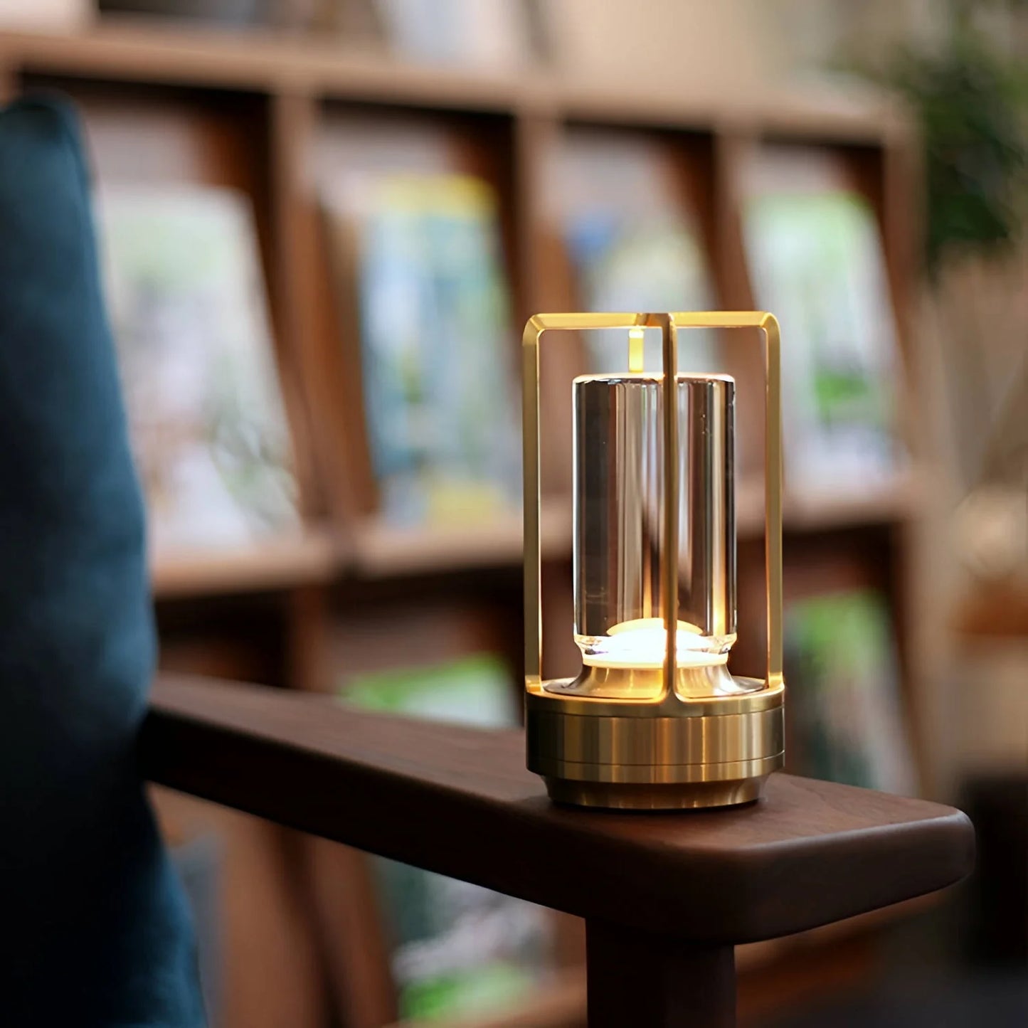 NordicWoods Rustic Lantern - USB Rechargeable Cabin Light - rustic table lamp Readi Gear