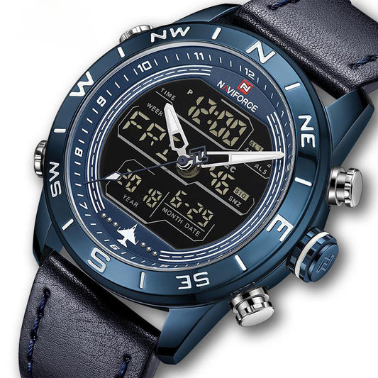 NAVIFORCE Command Series Multifunction Leather Men's Watch - Multifunction Leather Men's Watch Readi Gear