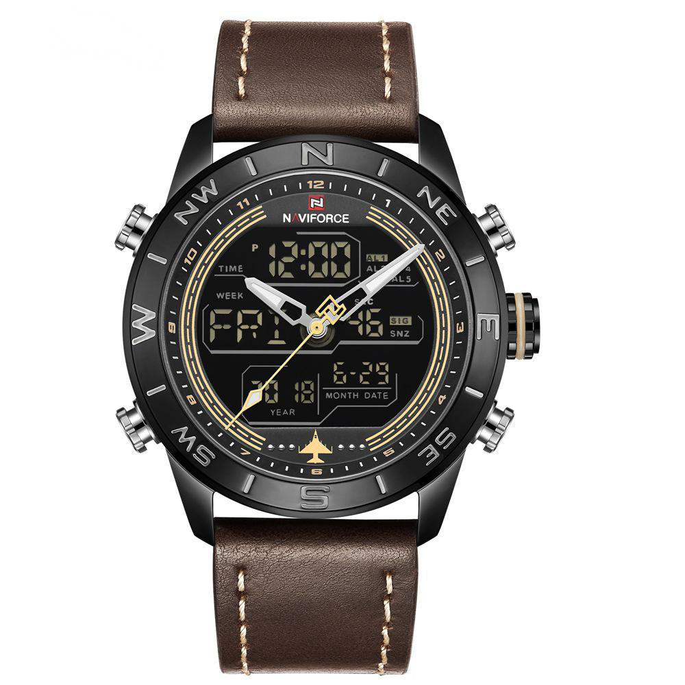 NAVIFORCE Command Series Multifunction Leather Men's Watch - Multifunction Leather Men's Watch Readi Gear