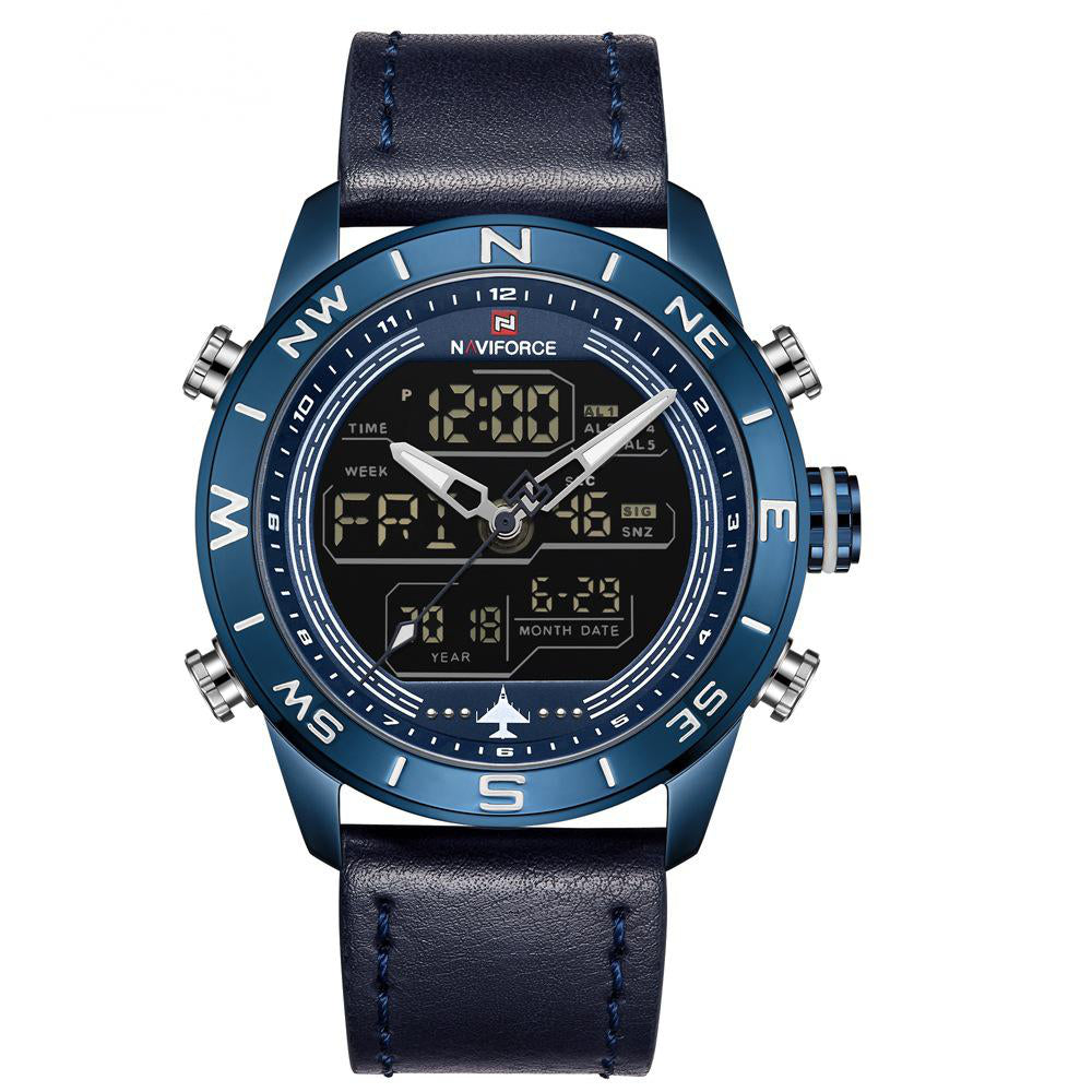 NAVIFORCE Command Series Multifunction Leather Men's Watch - Multifunction Leather Men's Watch Readi Gear