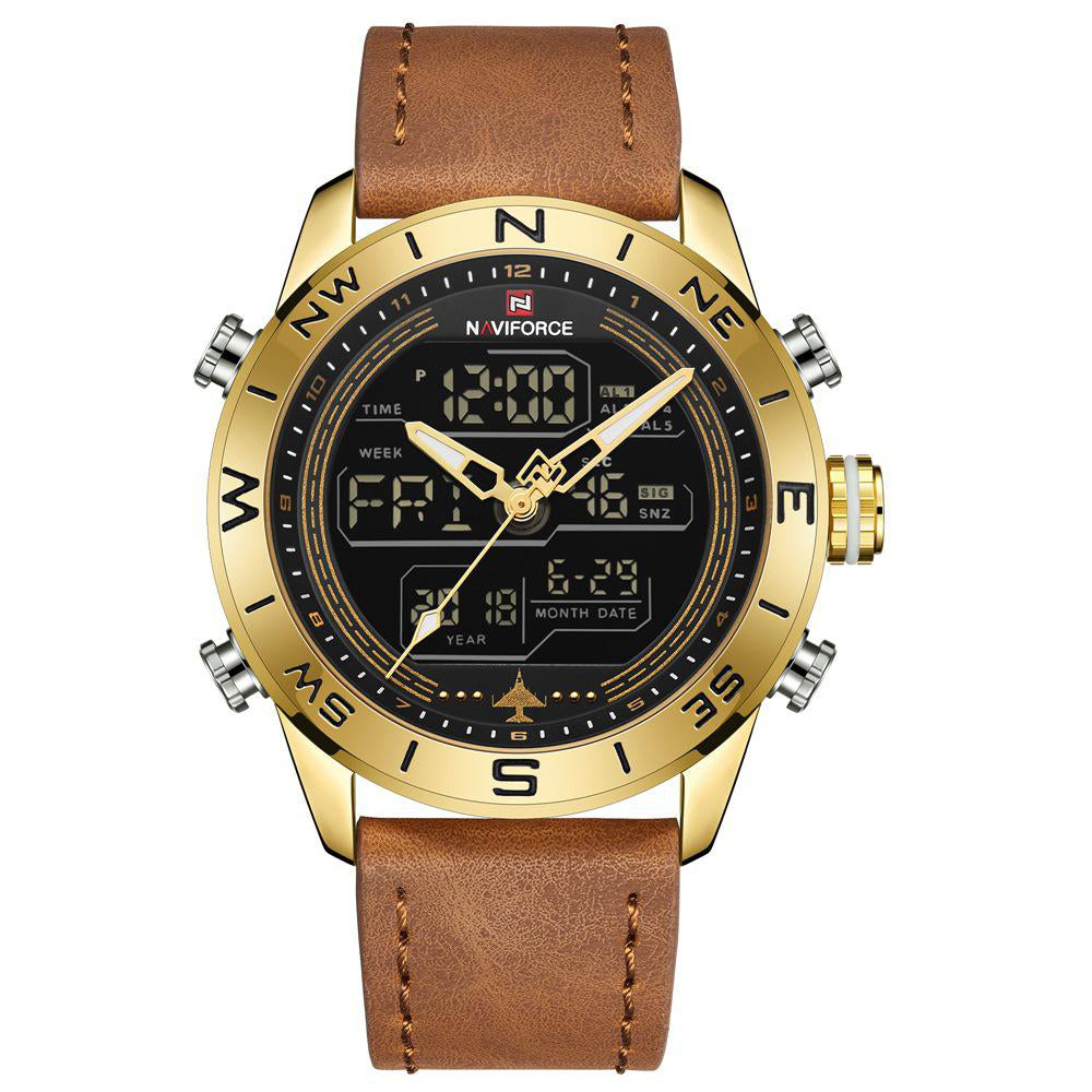 NAVIFORCE Command Series Multifunction Leather Men's Watch - Multifunction Leather Men's Watch Readi Gear