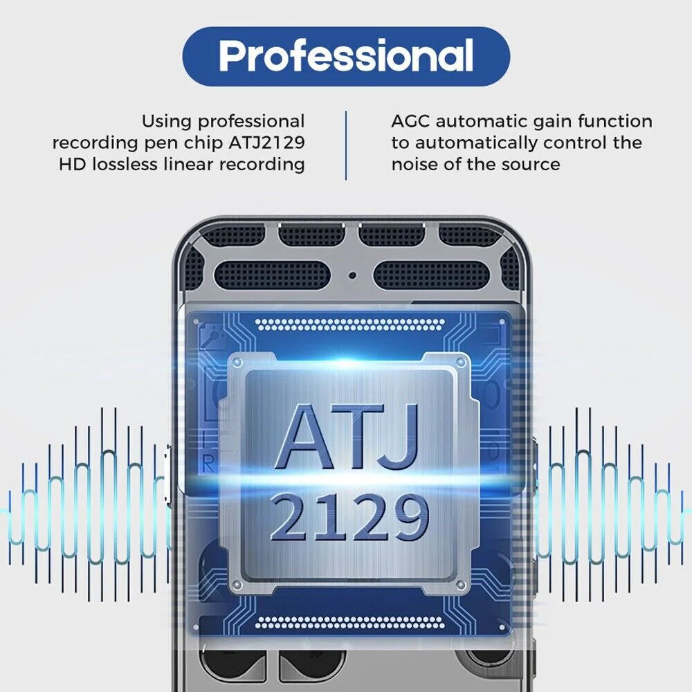 64GB Digital Voice Recorder & MP3 Player with LCD Display - Digital voice recorder Readi Gear