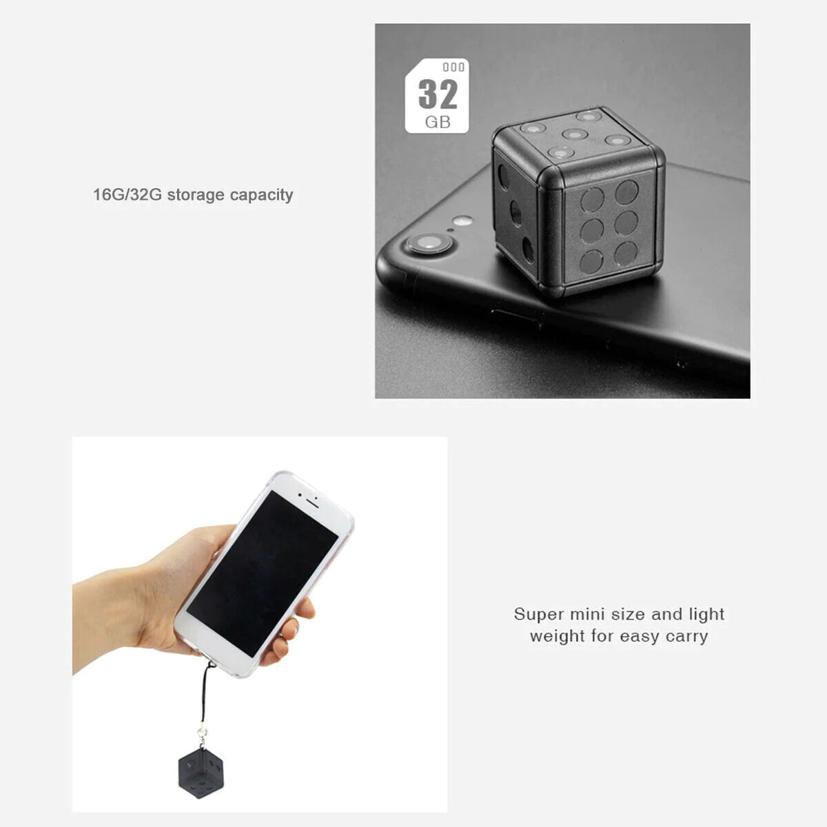 Mini Dice Spy Camera 1080P HD Night Vision with Motion Detection - Mini Dice Spy Camera 1080P HD Night Vision with Motion Detection Readi Gear
