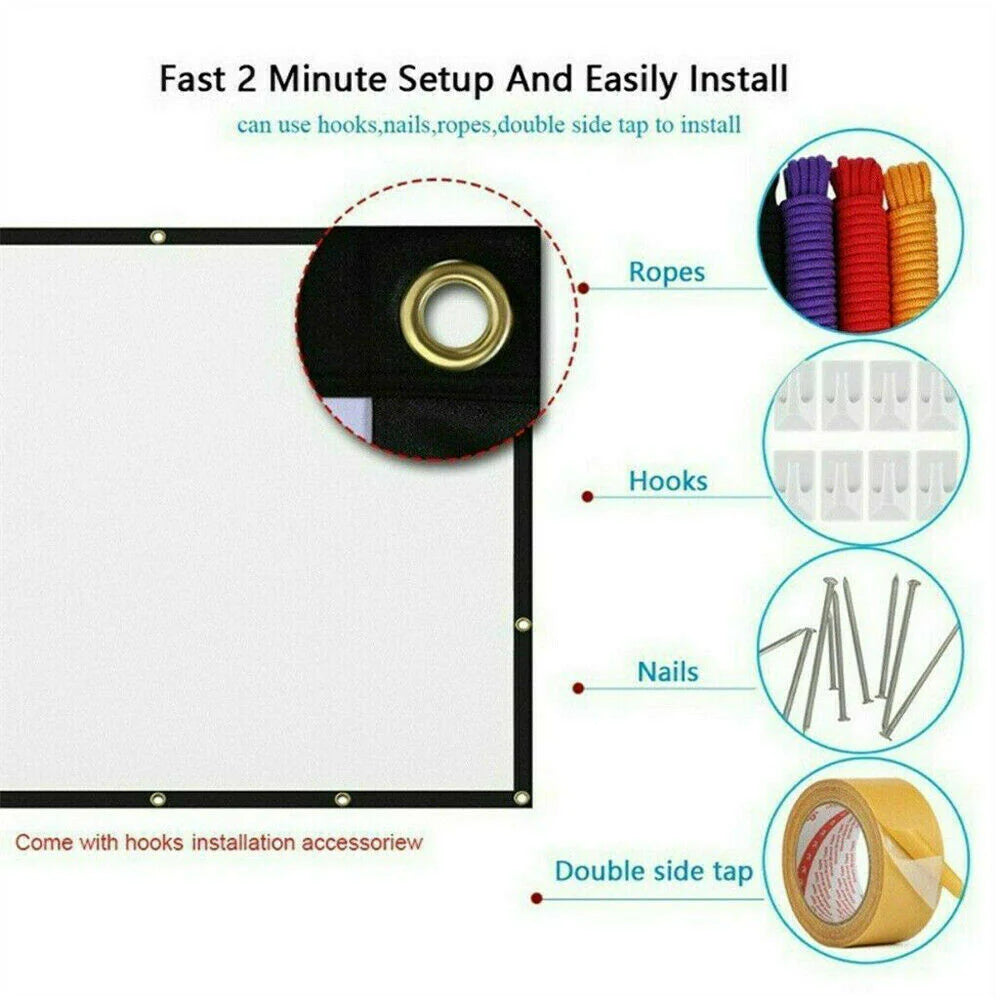 ScreenMagic 16:9 Portable HD Projection Screen - Home & Outdoor Use - Projection screen Readi Gear