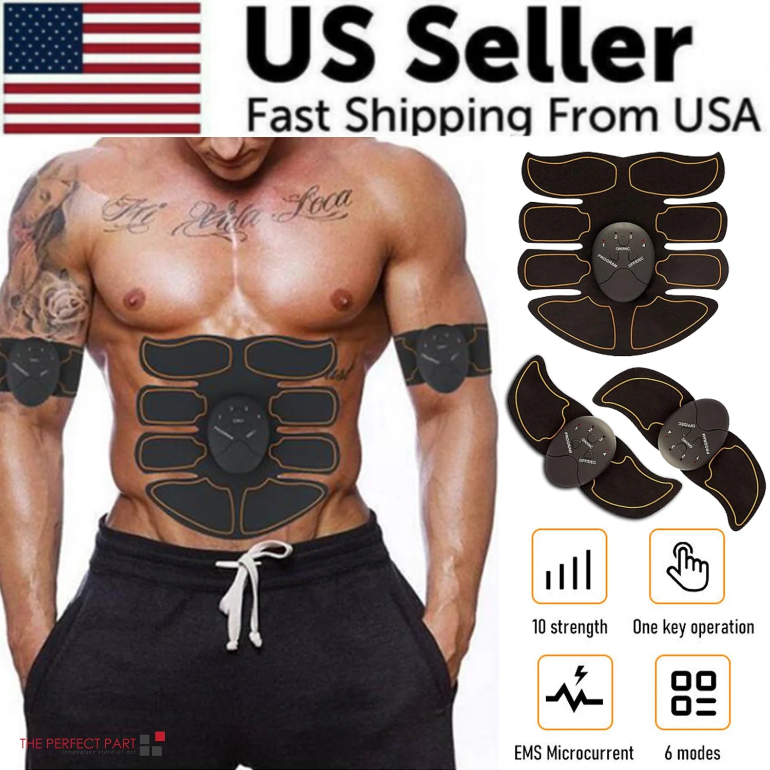 CoreMax EMS Toning Trainer: High-Intensity Abs, Arms & Hip Stimulator - EMS Toning Trainer Readi Gear