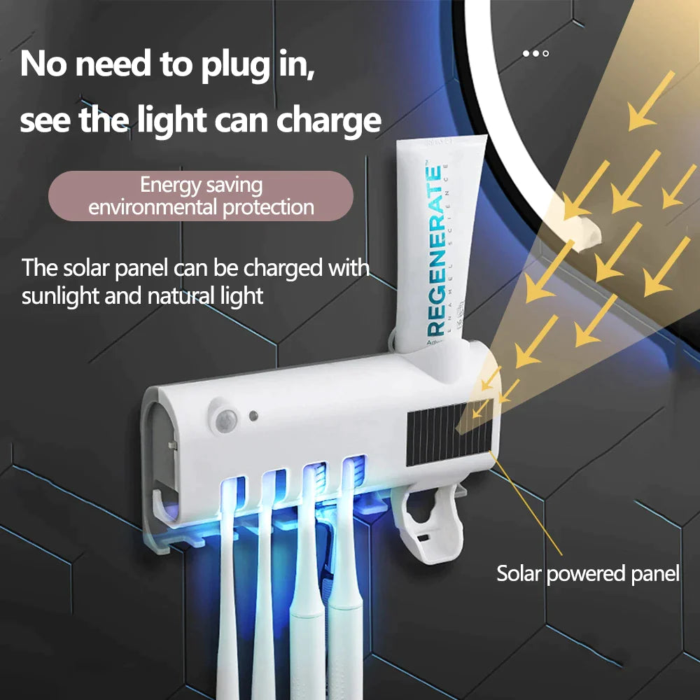 UV Light Toothbrush Holder & Automatic Dispenser - Clean & Sanitized Brushes - UV Light Toothbrush Holder & Automatic Dispenser - Clean & Sanitized Brushes Readi Gear
