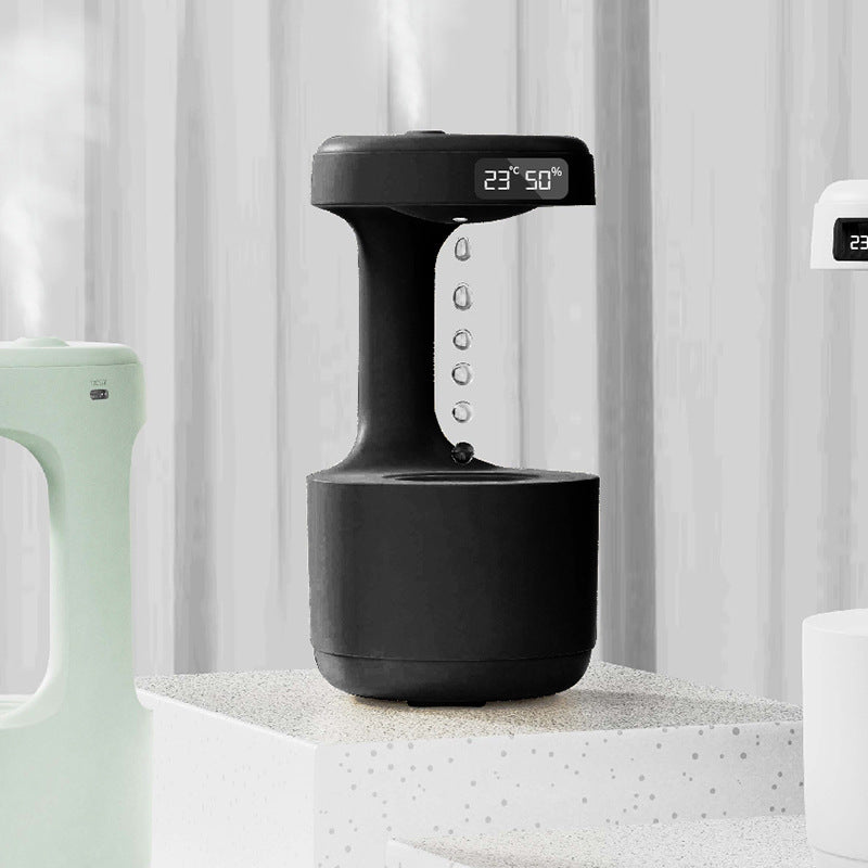 GravityFlow LED Humidifier - Anti-Gravity Mist, Aroma Diffuser & Clock - Anti gravity aroma diffuser Readi Gear