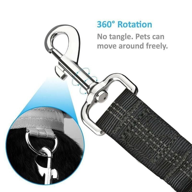 PetSecure Adjustable Seatbelt Harness – Car Safety Lead (2 Pack) - Pet seatbelt harness Readi Gear