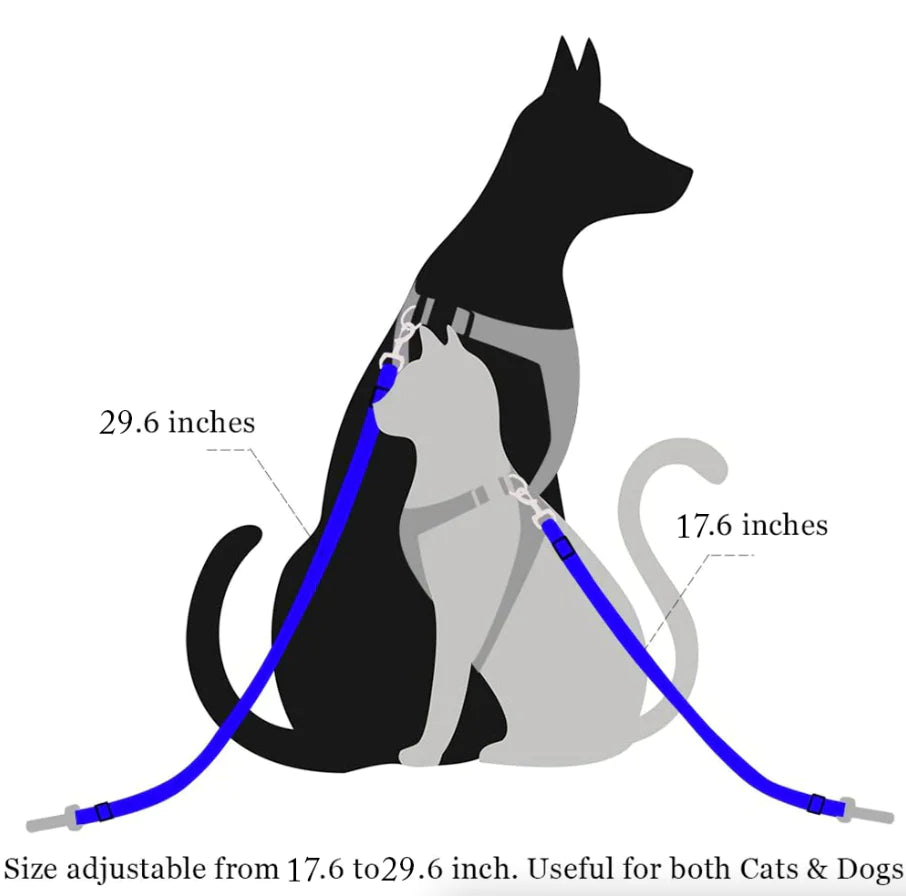 PetSecure Adjustable Seatbelt Harness – Car Safety Lead (2 Pack) - Pet seatbelt harness Readi Gear