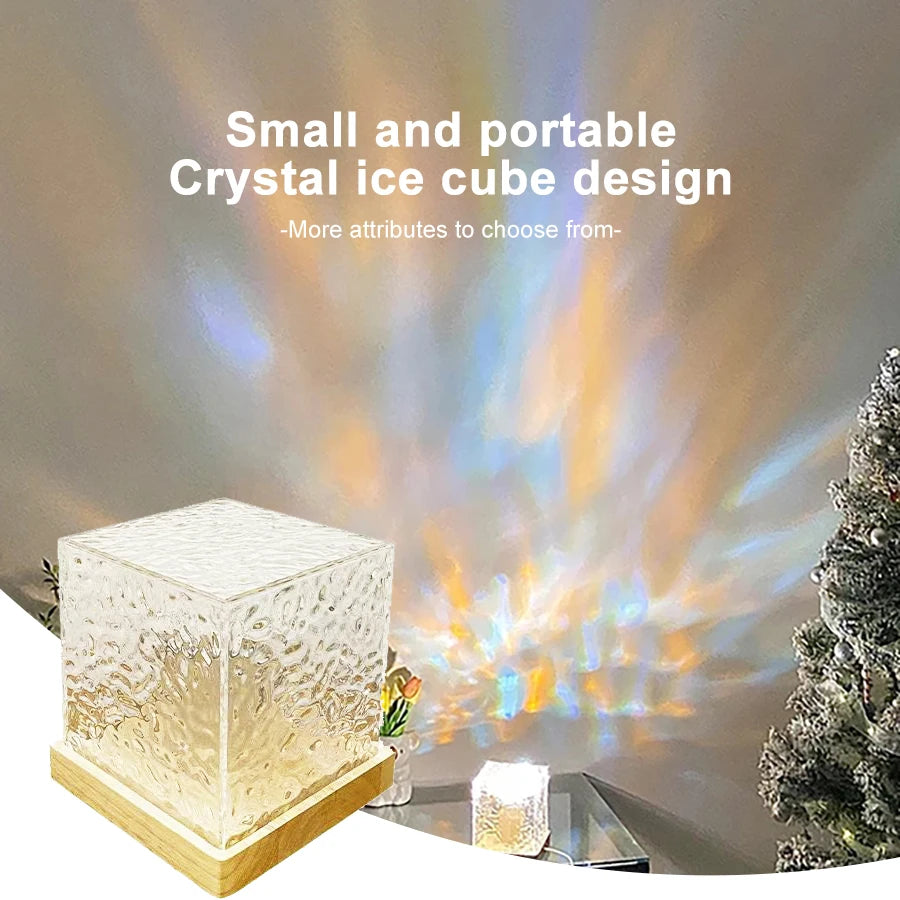 Northern Lights Glow Cube - Rippling, Color-Shifting Night Light - Glowing Night Light Readi Gear