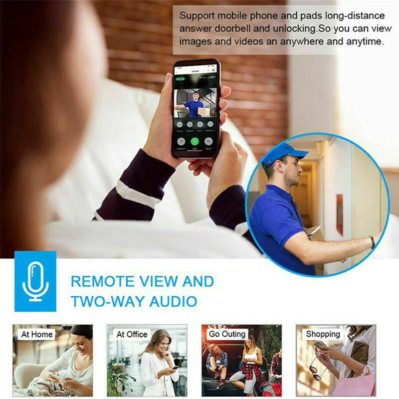 Smart WiFi Doorbell Camera 1080P HD with Night Vision & Two-Way Audio - Smart WiFi Doorbell Camera 1080P HD with Night Vision & Two-Way Audio Readi Gear