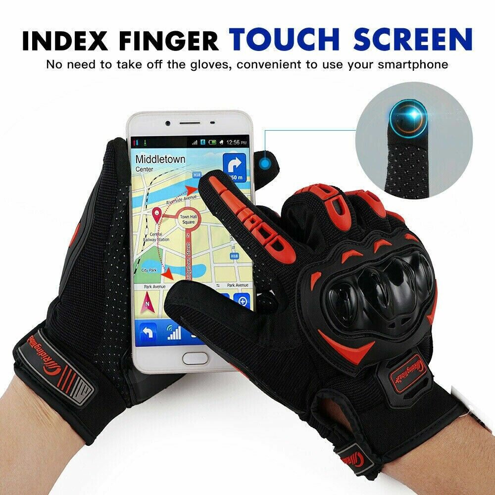 RideArmor Full Protection Touchscreen Motorcycle Gloves - Motorcycle gloves Readi Gear
