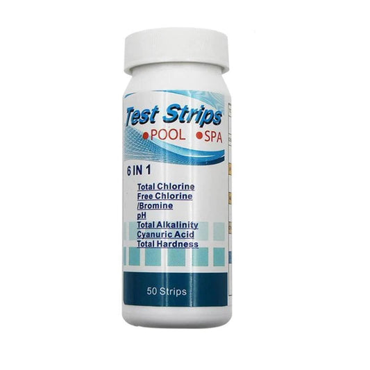 AquaGuard 6-in-1 Pool & Spa Test Strips - Fast Chlorine & pH Testing - Pool water testing kit Readi Gear