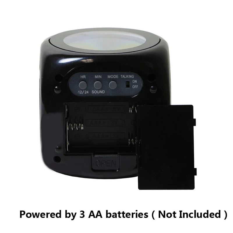 90° Swivel LED Projection Alarm Clock with Voice Talking & Weather Display - 90° Swivel LED Projection Alarm Clock with Voice Talking & Weather Display Readi Gear