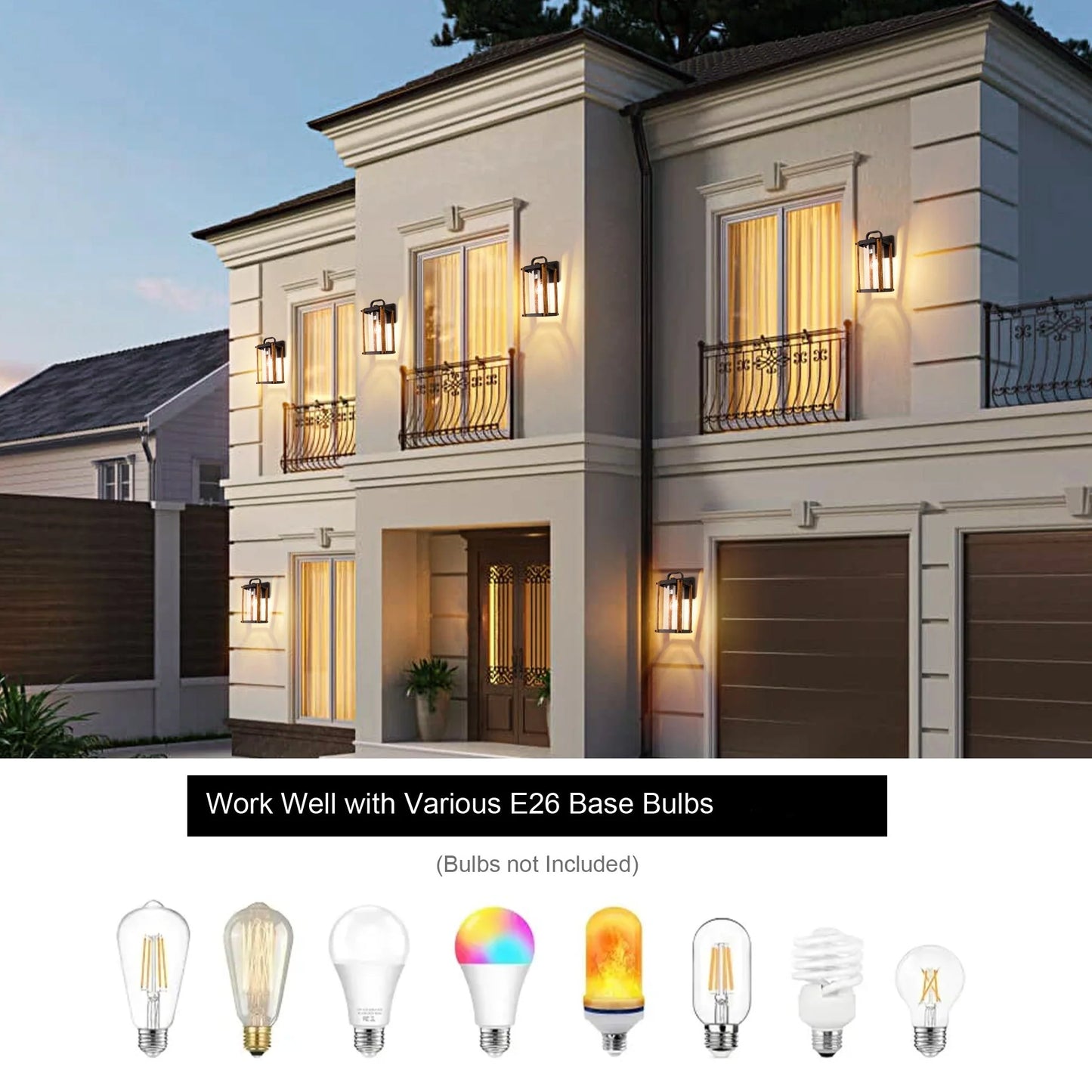RusticWood Outdoor Porch Lights - Weatherproof Aluminum Alloy - Outdoor porch lights Readi Gear