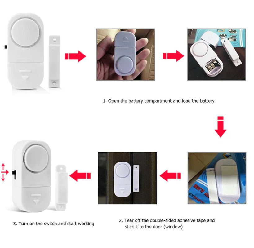 SecureGuard Wireless Home Security Alarm System - 6 Pack - Security Alarms Readi Gear
