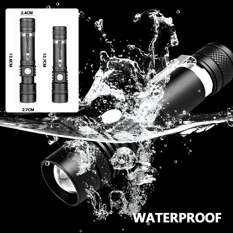 Ultra Bright 90000LM LED Flashlight - Zoomable & Rechargeable - Multifunctional Flashlight Readi Gear
