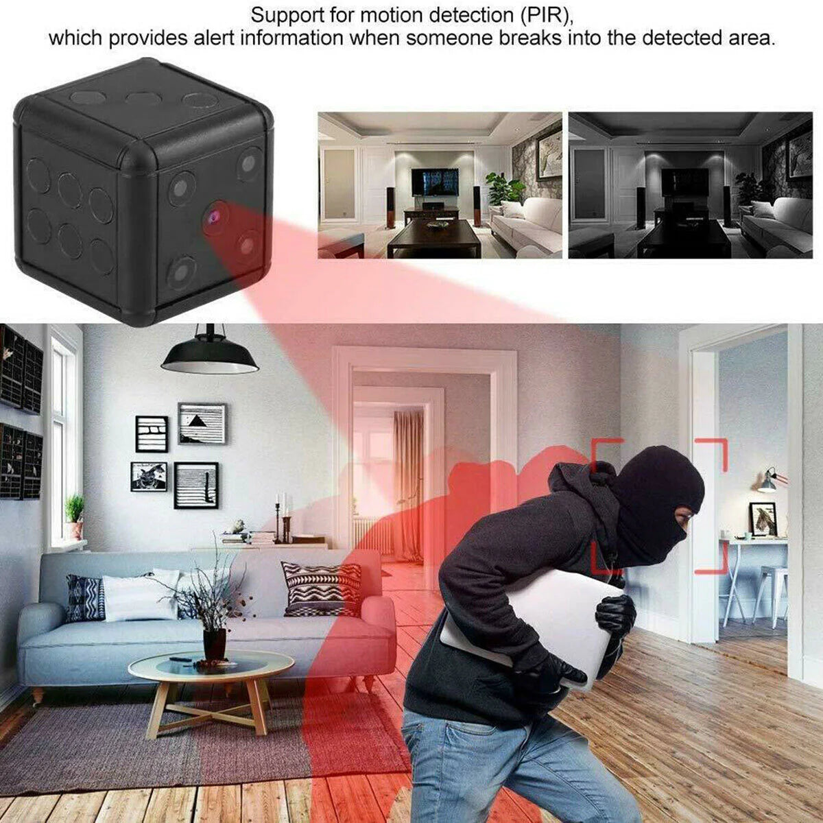 Mini Dice Spy Camera 1080P HD Night Vision with Motion Detection - Mini Dice Spy Camera 1080P HD Night Vision with Motion Detection Readi Gear