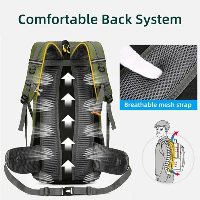 RidgeRunner 50L Large Capacity Waterproof Hiking Backpack - RidgeRunner 50L Large Capacity Waterproof Hiking Backpack Readi Gear