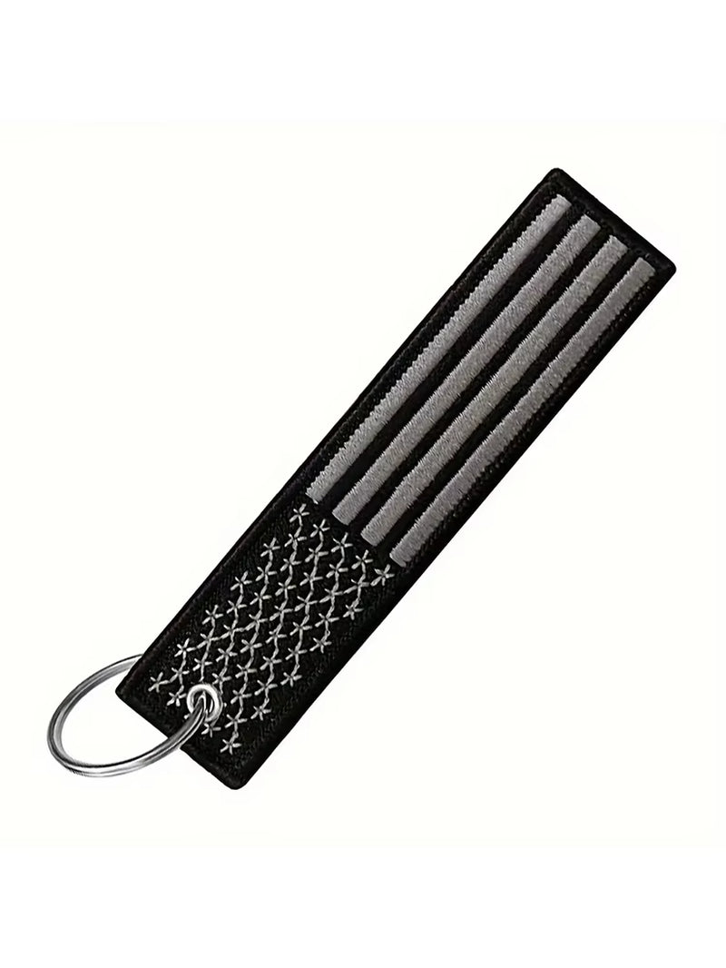 Stars & Stripes Keychain - USA Flag Tag for Cars, Motorcycles, Luggage - USA Flag Keychain Readi Gear