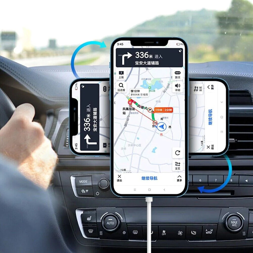 Magnetic Wireless Car Charger Mount for iPhone 12 13 14 Pro Max - Magnetic wireless car charger Readi Gear