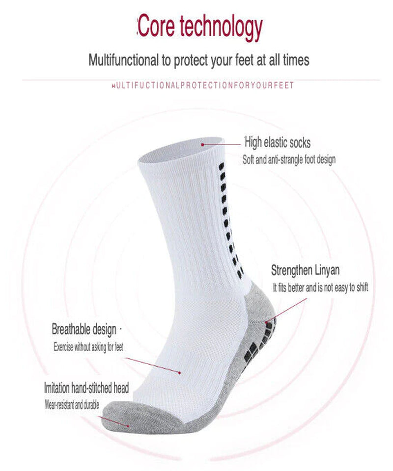 GripPro Sports Socks: Anti-Slip Performance for Soccer, Football, Basketball, Hiking (3 Pack) - Anti-Slip Performance Sports Socks Readi Gear