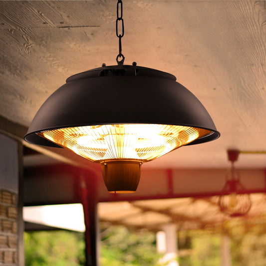 CozyGlow 1500W Indoor/Outdoor Hanging Patio Heat Lamp - Hanging patio heater Readi Gear
