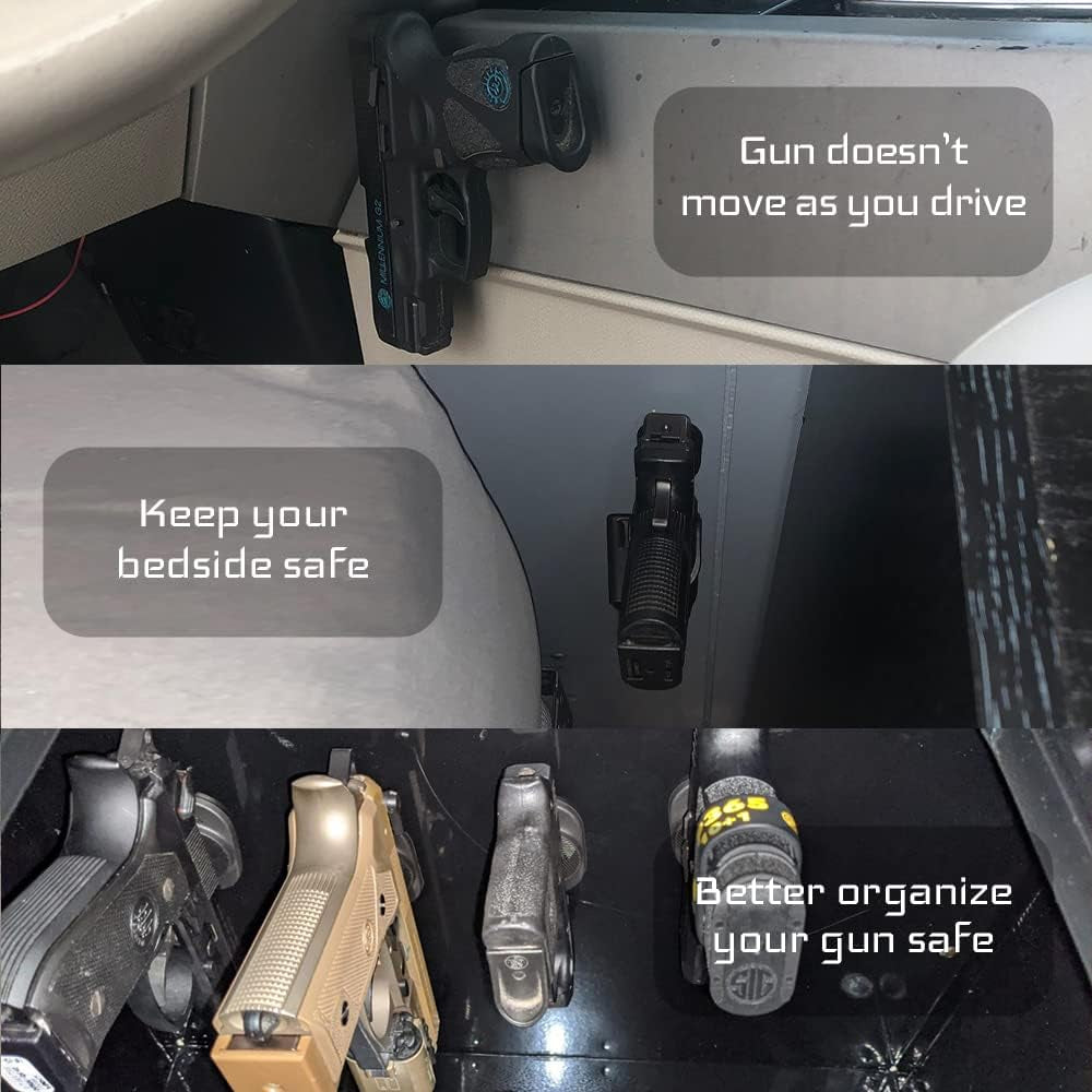 American Flag Magnetic Concealed Gun Mount 2-Pack for Car, Desk, Wall - Magnetic gun mount Readi Gear