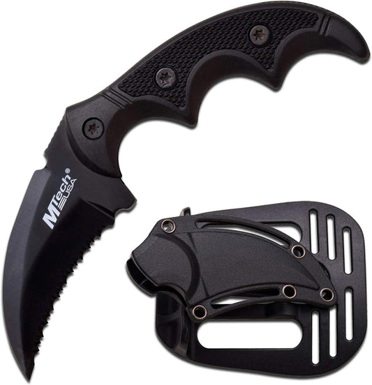 MTECH USA Tactical Fixed Blade Knife - Stainless Steel, G10 Handle, Holster & Sheath - Tactical Fixed Blade Knife w/ Holster & Sheath Readi Gear