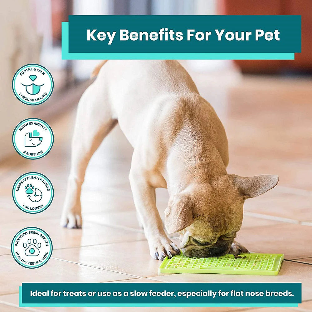 Lickimat Soother Pet Treat Mat, Ideal for Stress Relief & Dental Health - Pet Treat Mat for stress relief and dental health Readi Gear
