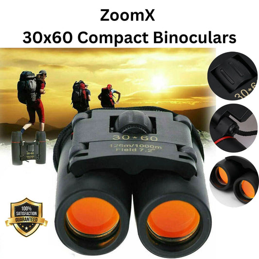 ZoomX 30X60 Compact Folding Binoculars