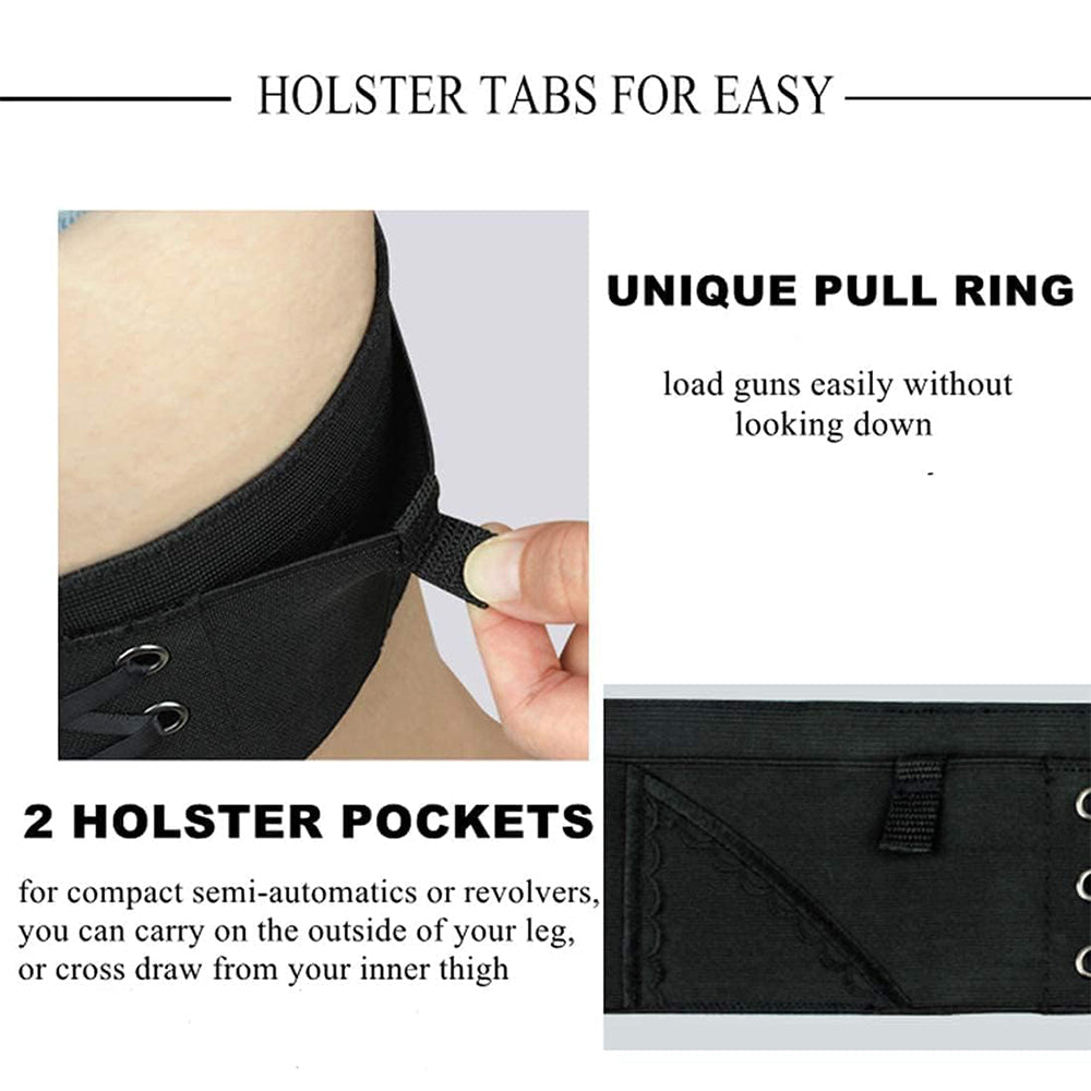 GlamGuard Adjustable Anti-Slip Thigh Holster for Women - GlamGuard Adjustable Anti-Slip Thigh Holster for Women Readi Gear