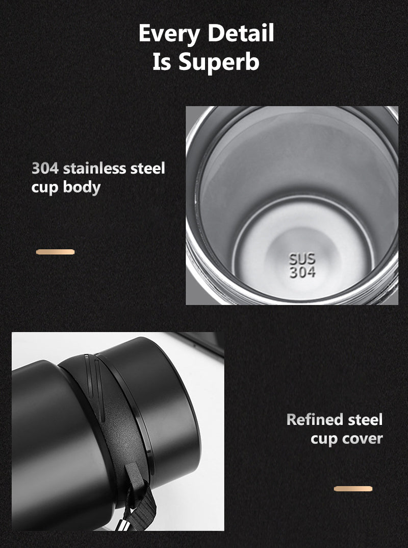 ThermoPro 1L Stainless Steel Bottle with Temperature Display - Smart travel thermos Readi Gear