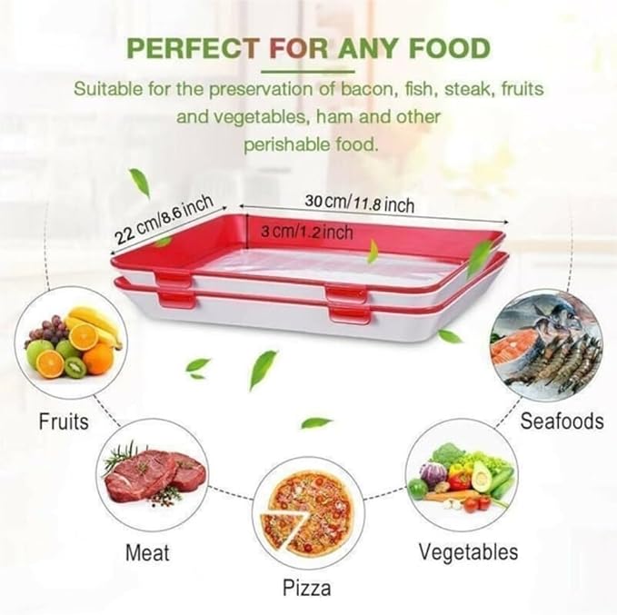 FreshGuard Stackable Food Preservation Tray - Reusable & Eco-Friendly - Food preservation tray Readi Gear