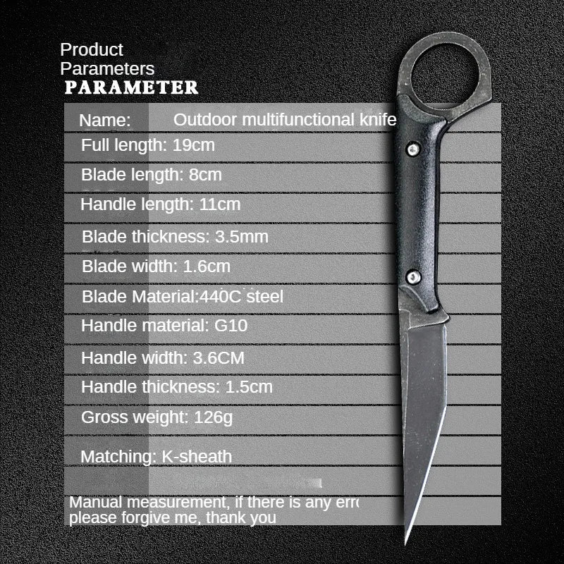 StealthEdge Tanto Neck Knife - Compact Tactical Self-Defense Blade - Neck Knife Readi Gear
