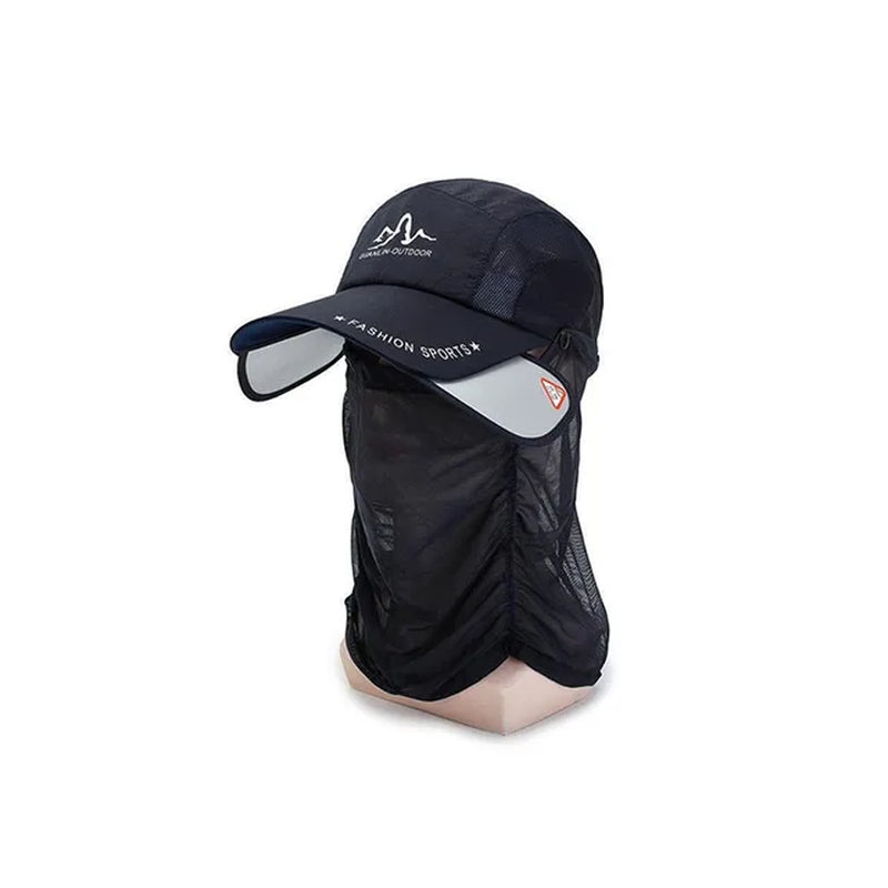Fishing Sun Hat with UV Protection Face Mask & Sunshade Veil - Fishing Sun Hat with UV Protection Face Mask & Sunshade Veil Readi Gear