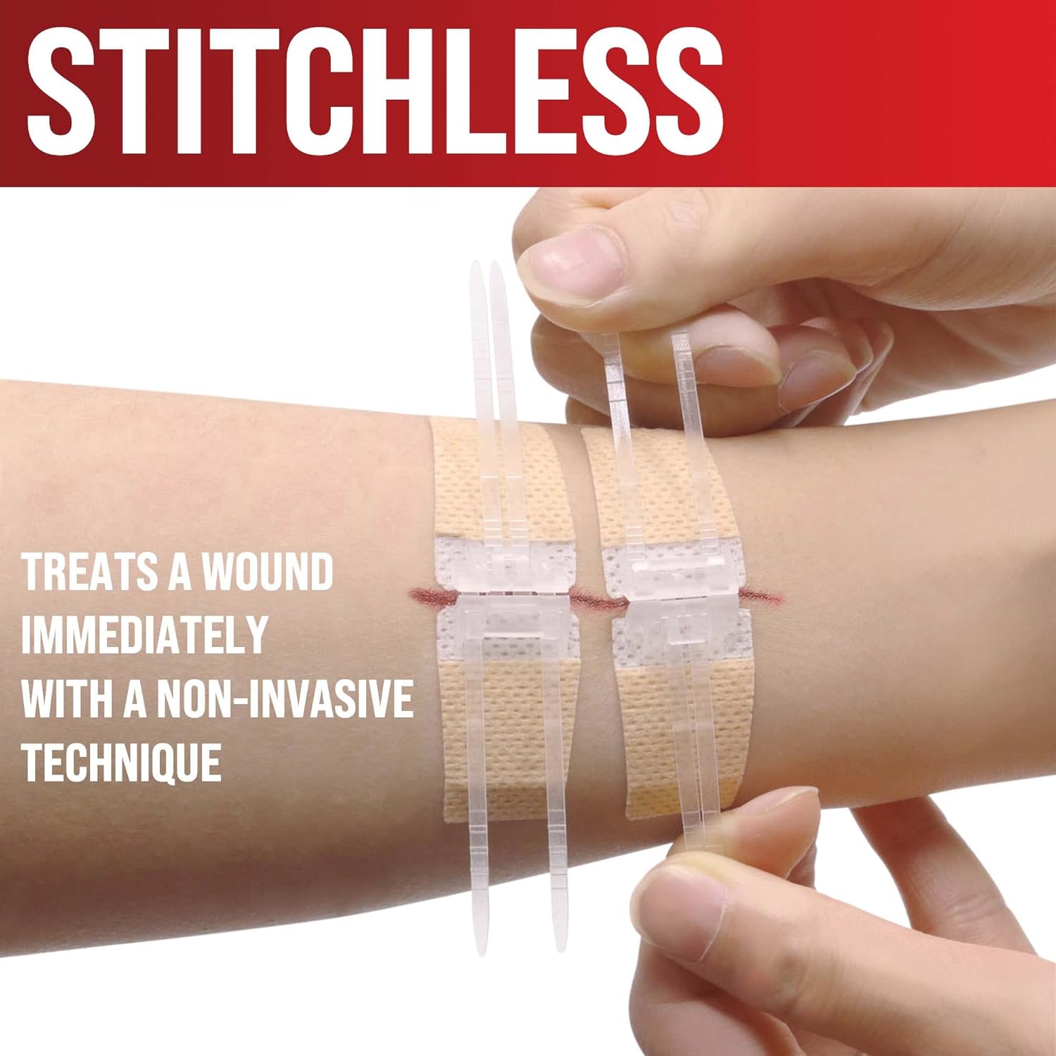Zipper Wound Closure Kit - Stitch-Free Butterfly Bandages 4-Pack - Zipper wound closure kit Readi Gear