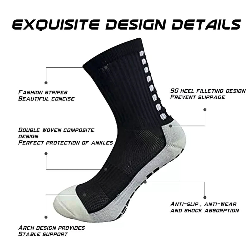 GripPro Sports Socks: Anti-Slip Performance for Soccer, Football, Basketball, Hiking (3 Pack) - Anti-Slip Performance Sports Socks Readi Gear