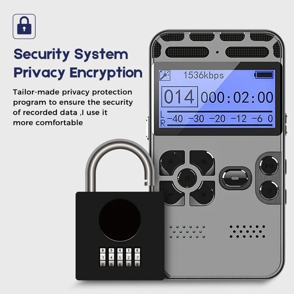 64GB Digital Voice Recorder & MP3 Player with LCD Display - Digital voice recorder Readi Gear