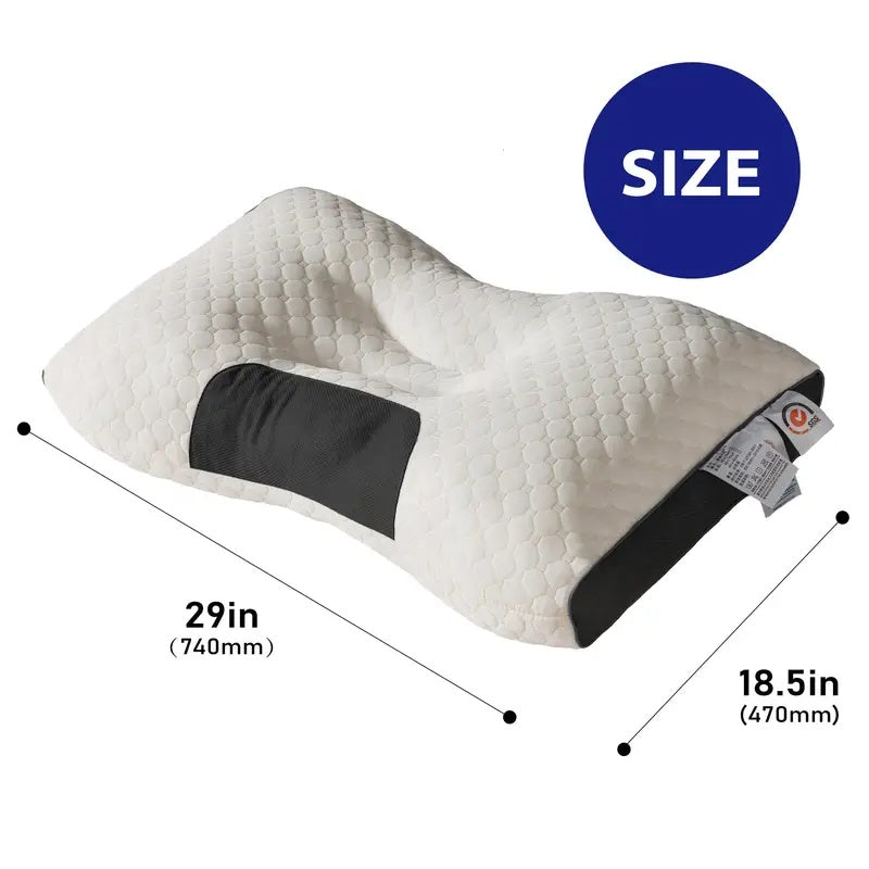 OrthoRelief™ Contour Pillow – Ergonomic Neck Support with Massage (2 Pack)