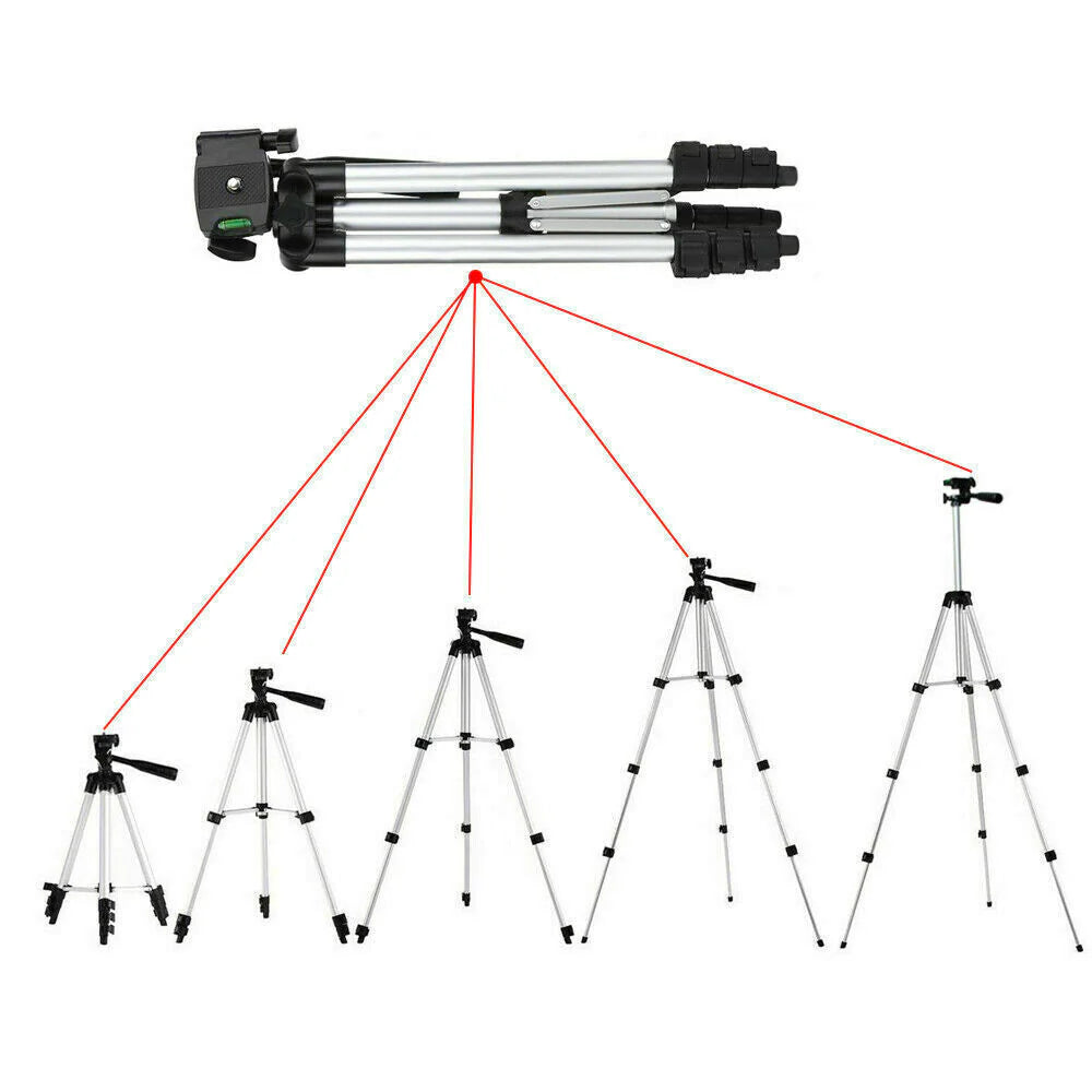 360° Swivel Camera Tripod Stand & Phone Holder for iPhone, Samsung + Bag - Readi Gear