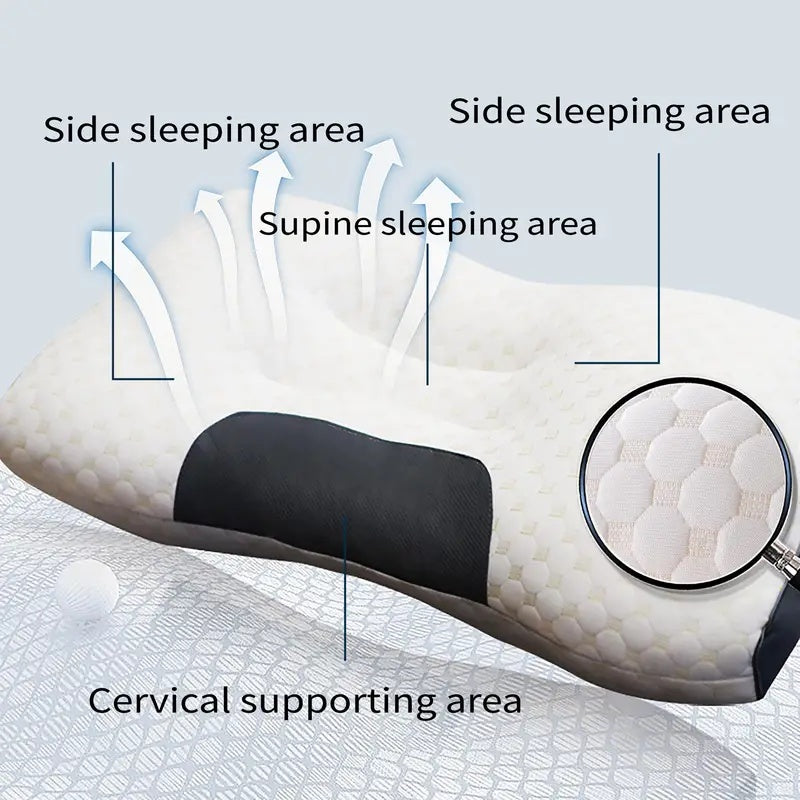 OrthoRelief™ Contour Pillow – Ergonomic Neck Support with Massage (2 Pack)