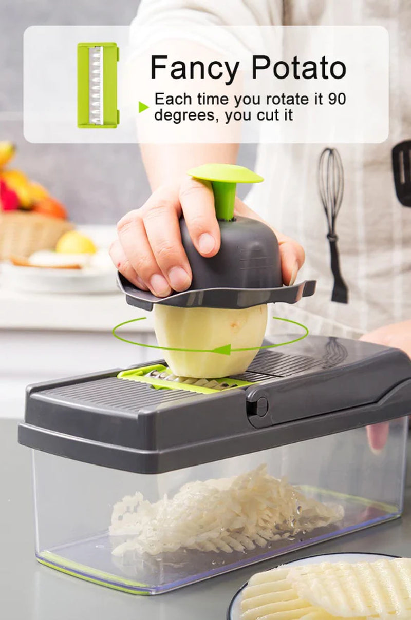MasterChef 14-Piece Vegetable Fruit Chopper Dicer Slicer Set - Kitchen Slicer Readi Gear