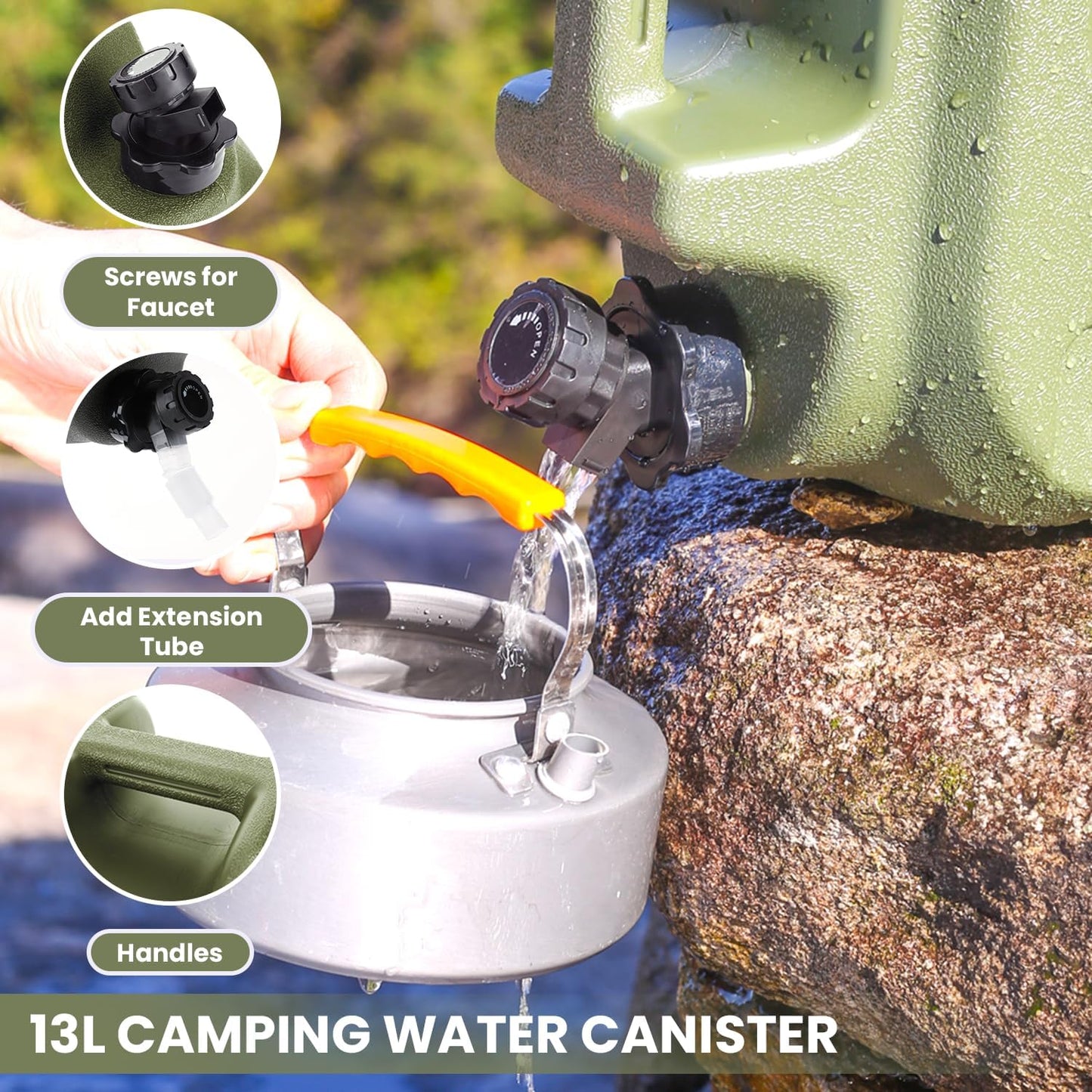 Prepper’s Water Jug – BPA-Free 13L Tank with Spigot & Tool Bag