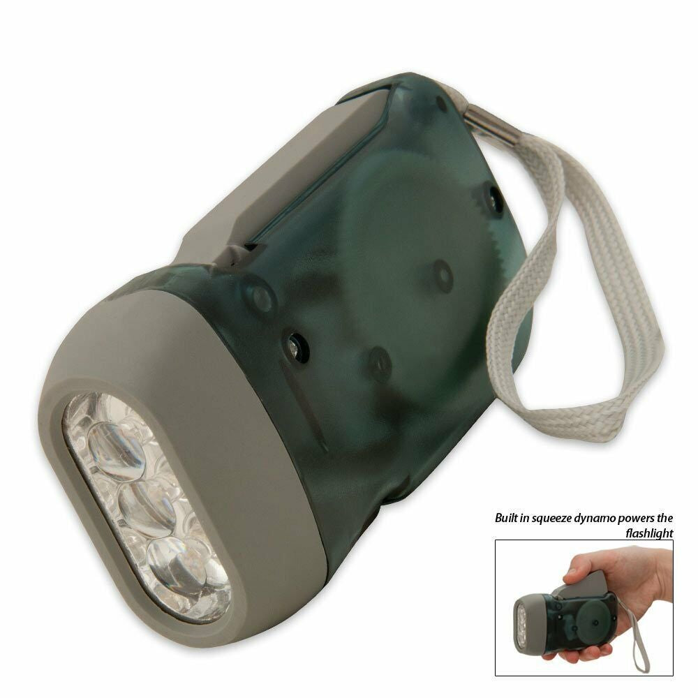 LumaGrip 3-LED Dynamo Hand Crank Flashlight – No Battery Required - Hand Crank Flashlight Readi Gear