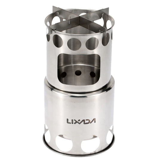Lixada Portable Wood Stove - Lightweight Stainless Steel Cooking Burner for Camping - Portable Cooking Stove Readi Gear
