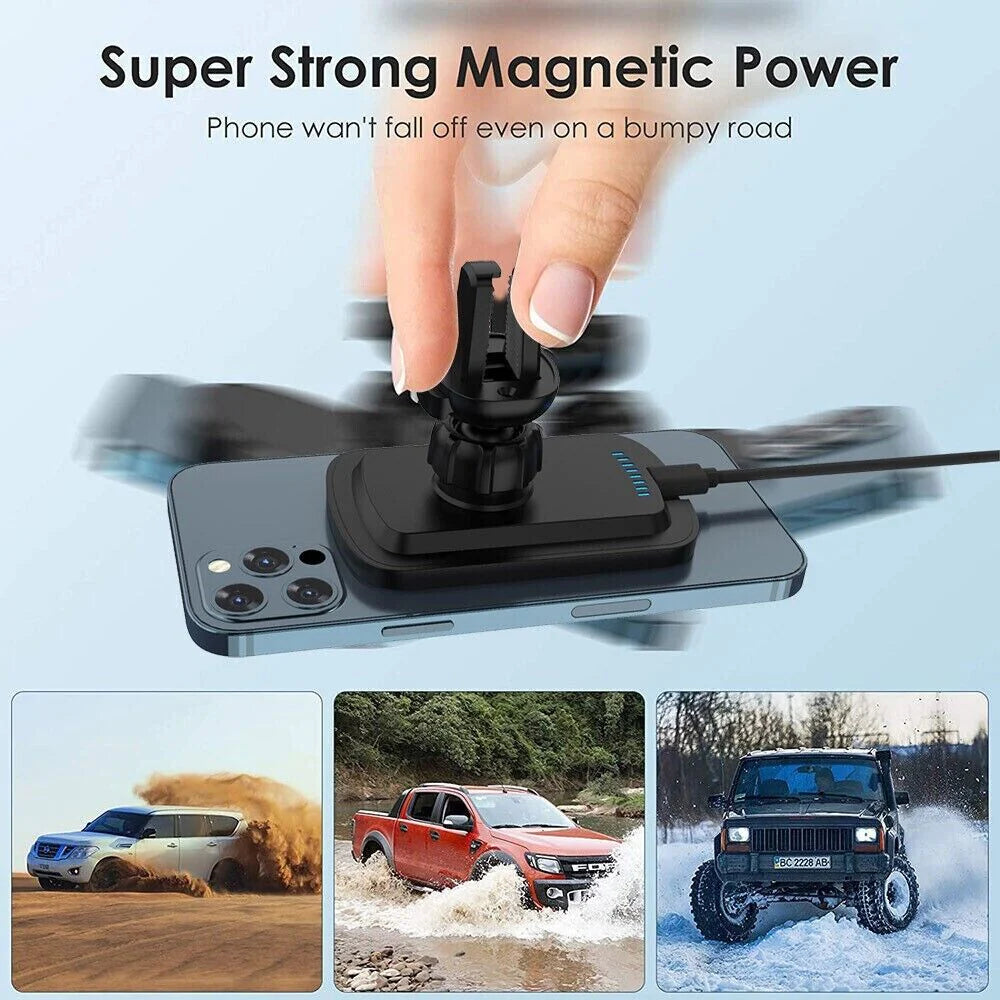 Magnetic Wireless Car Charger Mount for iPhone 12 13 14 Pro Max - Magnetic wireless car charger Readi Gear