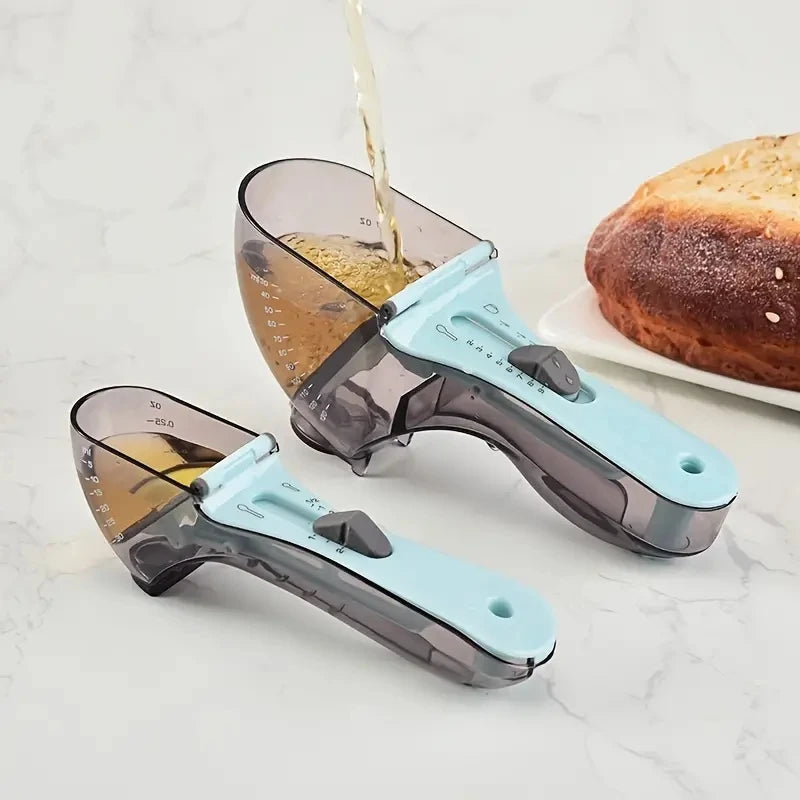 QuickMeasure Magnetic Measuring Set - For Dry & Liquid Ingredients - Adjustable measuring cup and spoon set Readi Gear
