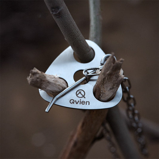 Trailblazer's Triangle: Stainless Steel Tripod Pot Hanger for Campfire Cooking - Campfire cooking gear Readi Gear